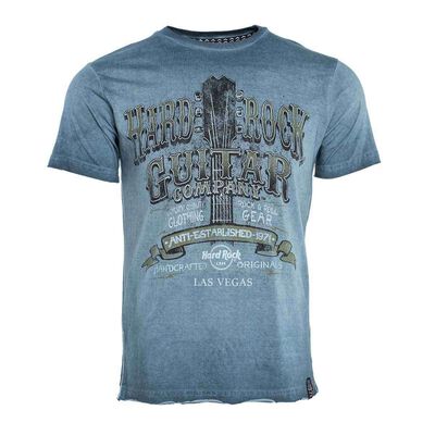 Men's Pigment Wash Headstock Graphic Tee
